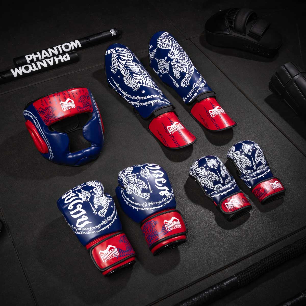 Phantom Athletics Schienbeinschutz Muay Thai - Blau