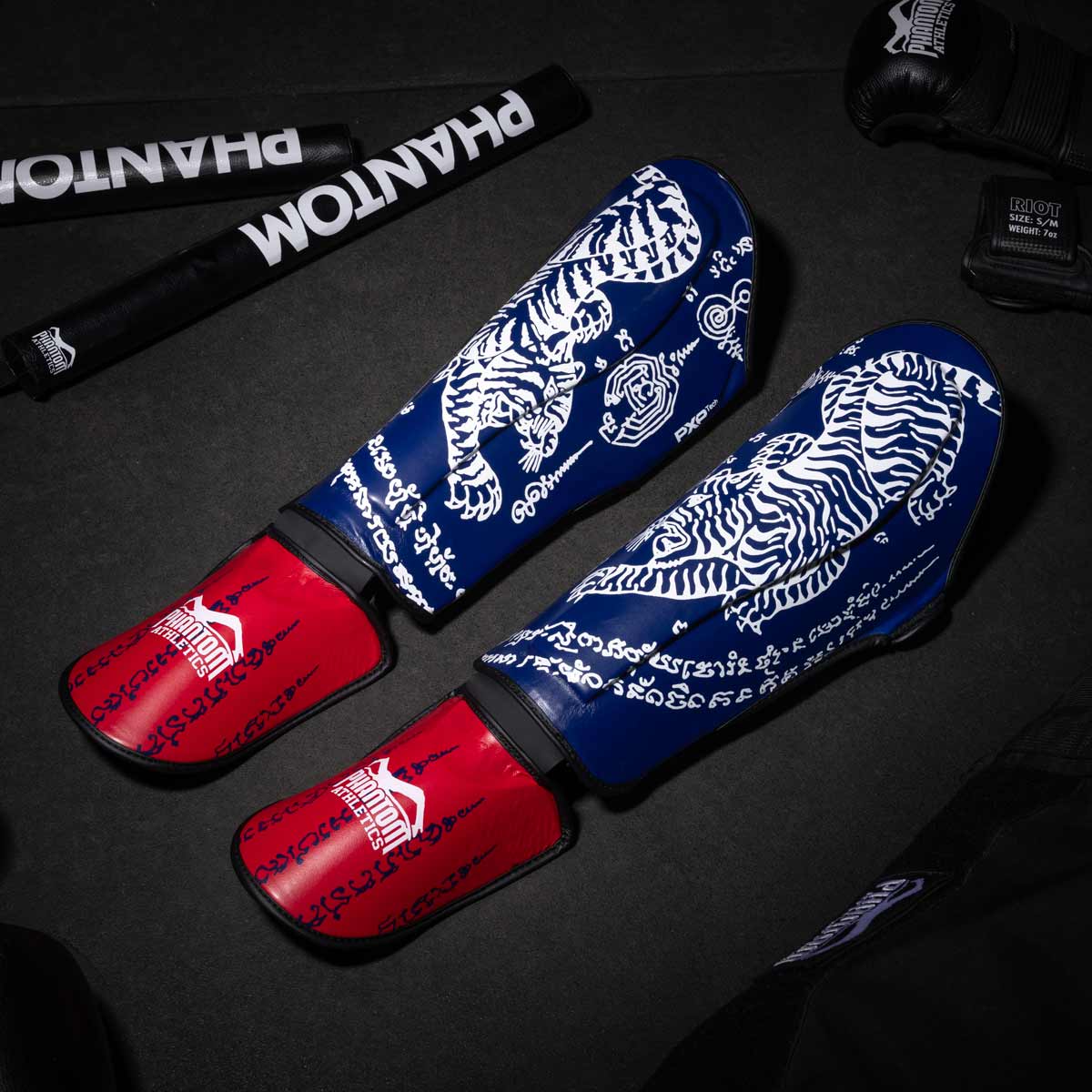 Phantom Athletics Schienbeinschutz Muay Thai - Blau