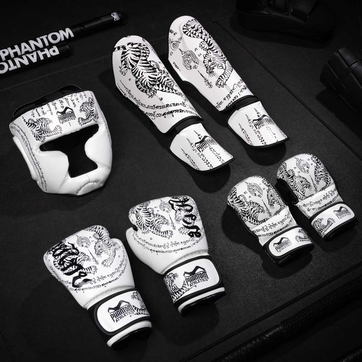 Phantom Athletics Schienbeinschutz Muay Thai - Weiss