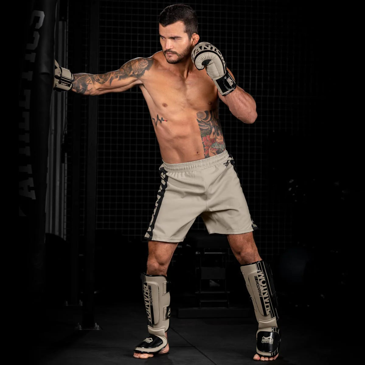 Phantom Athletics Schienbeinschutz APEX Hybrid - Sandgrau