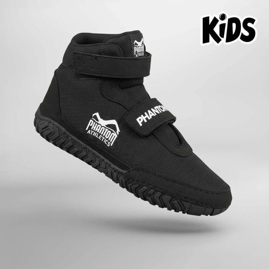Phantom Athletics Kinder Ringerschuhe Phantom ROOKIE mit Klettverschluss - Schwarz
