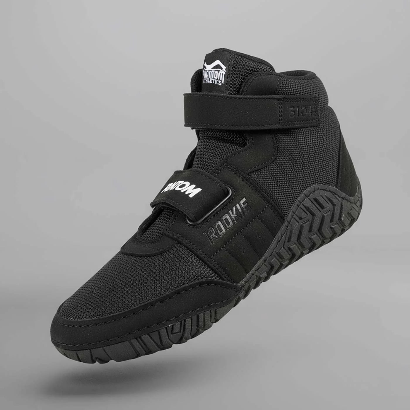 Phantom Athletics Kinder Ringerschuhe Phantom ROOKIE mit Klettverschluss - Schwarz - FIGHTWEAR