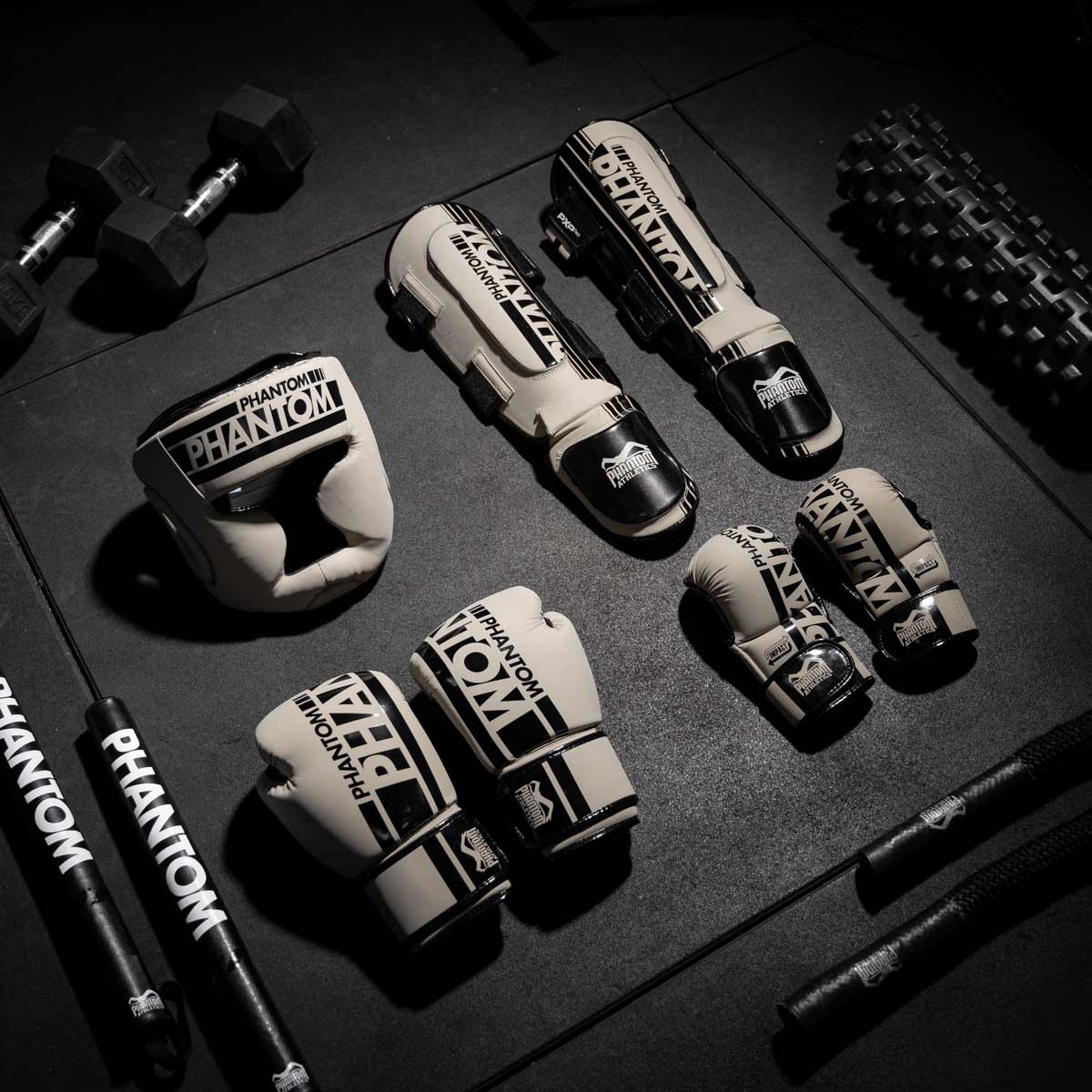 Phantom Athletics Schienbeinschutz APEX Hybrid - Sandgrau
