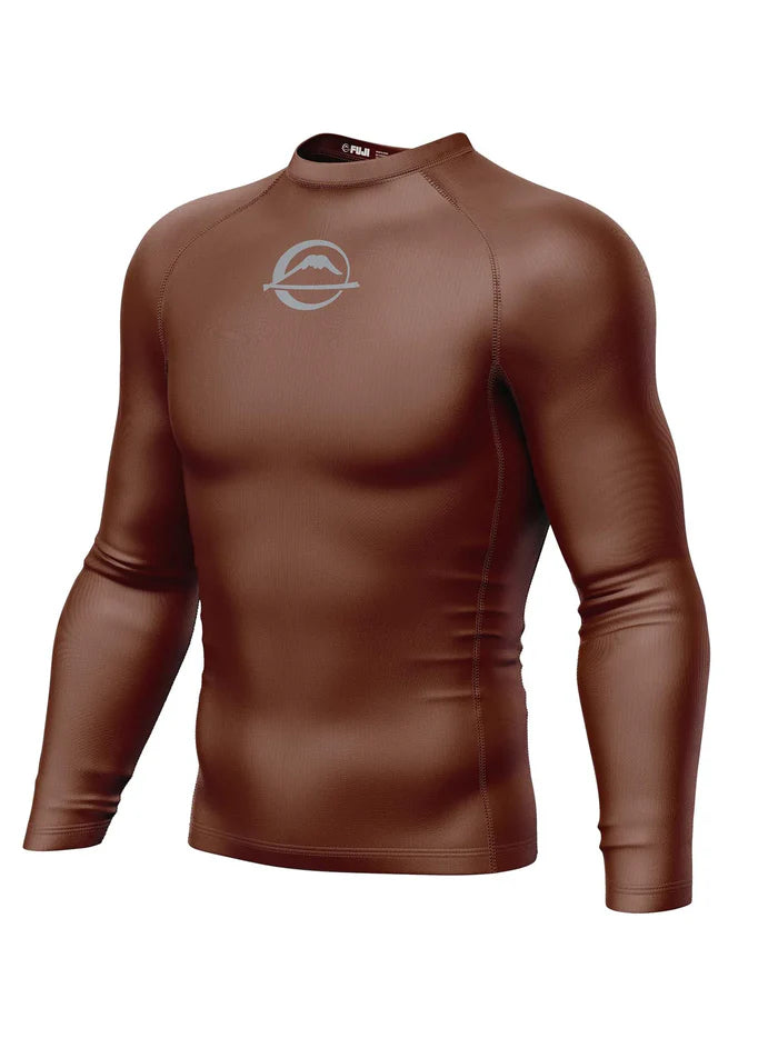 FUJI Baseline Koszulka Rashguard z długim rękawem - brązowa