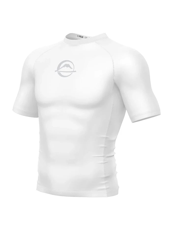 Koszulka rashguard z krótkim rękawem FUJI Baseline Ranked - biała