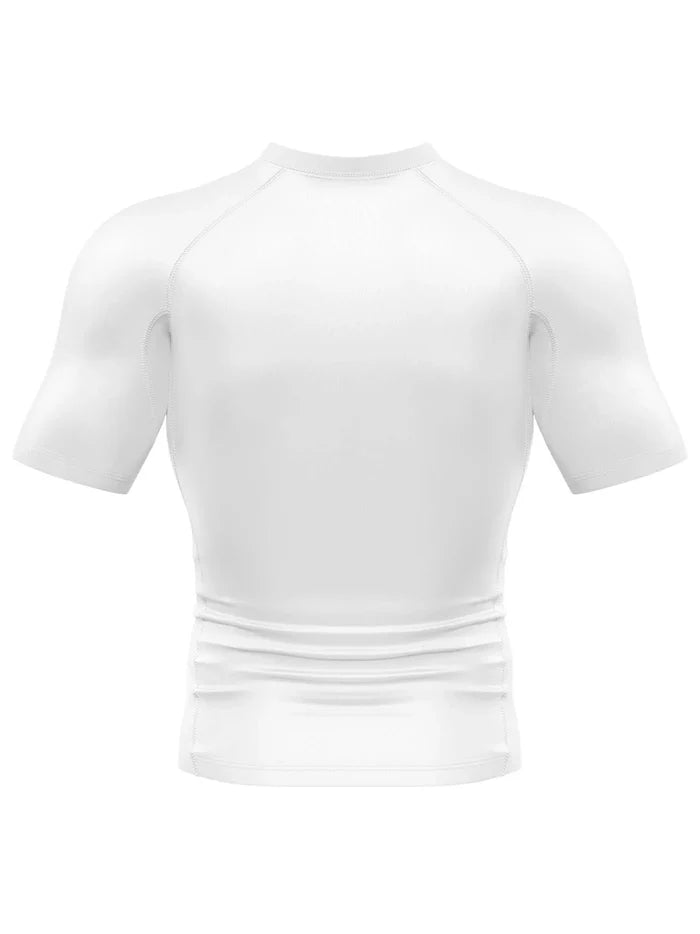 Koszulka rashguard z krótkim rękawem FUJI Baseline Ranked - biała