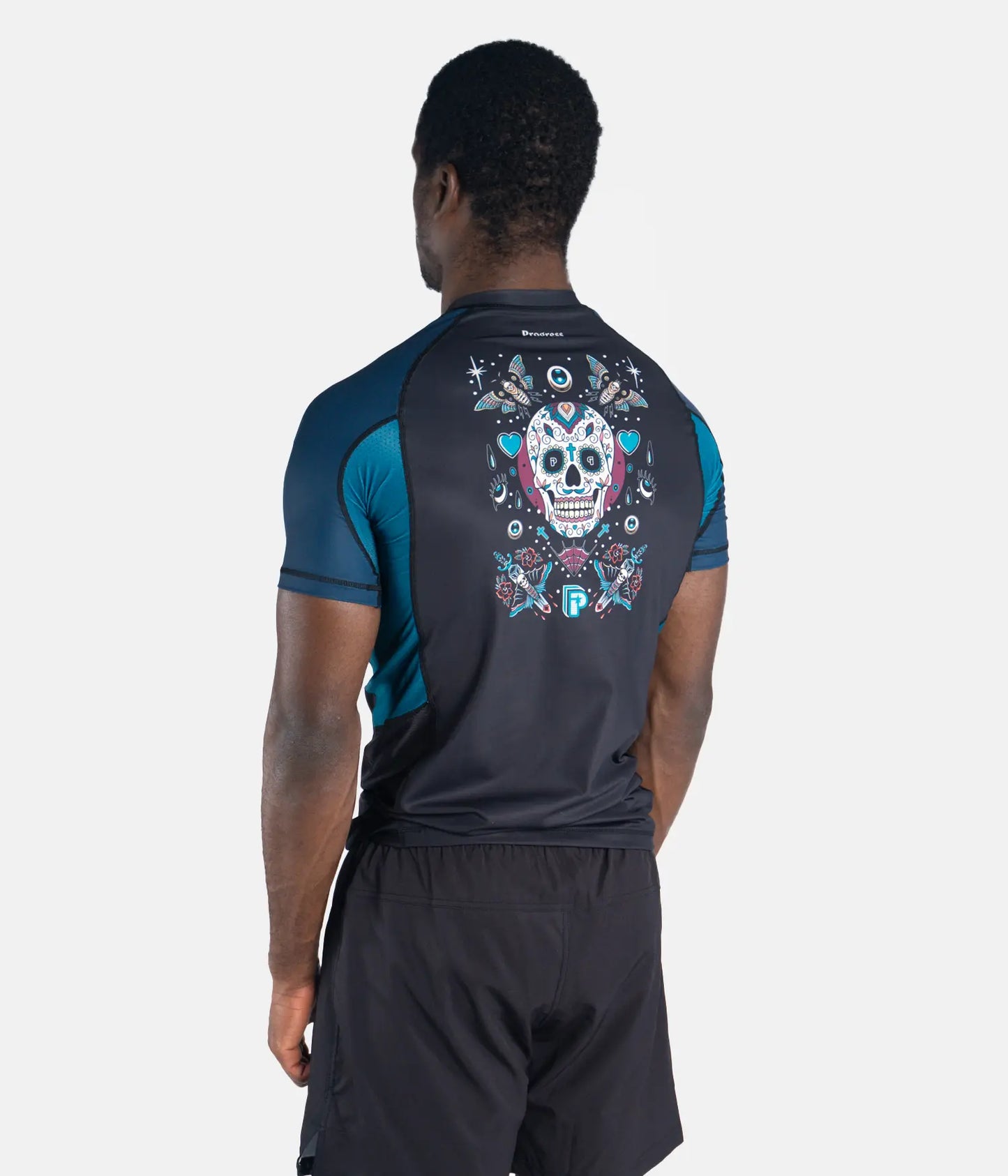 Rashguard Progress Sugar Skull - Bleu