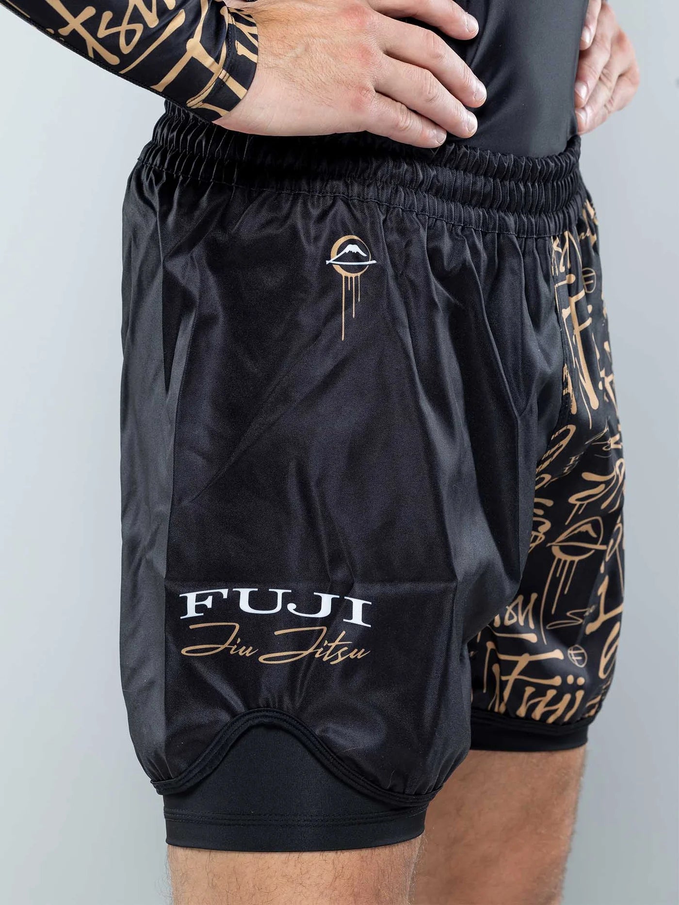 FUJI Shinobi Fight Shorts Black With Liner