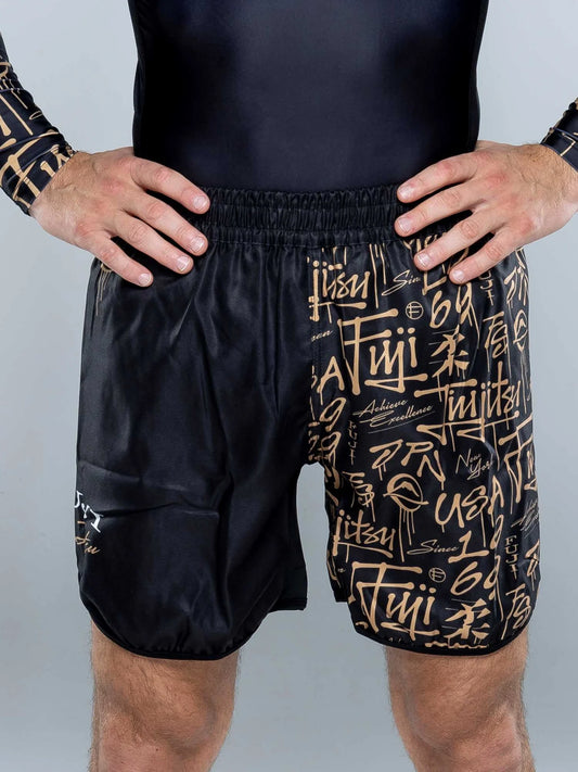 FUJI Shinobi Fight Shorts Schwarz - FIGHTWEAR