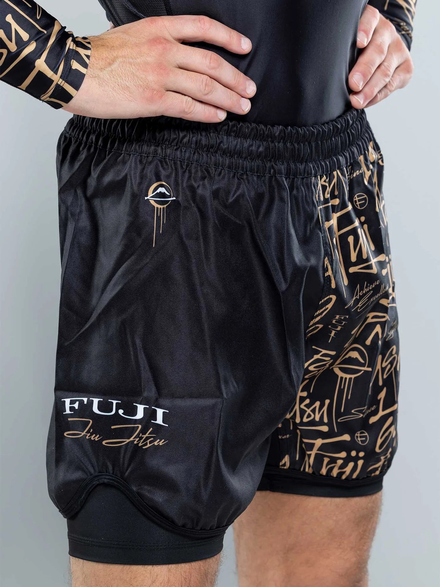 FUJI Shinobi Fight Shorts Black With Liner