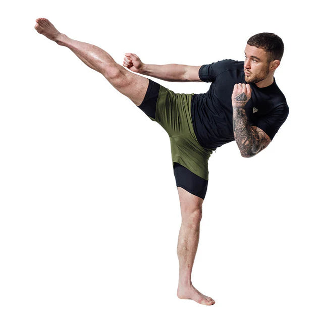 Short de compression MMA 2 en 1 RDX T16 - Vert militaire