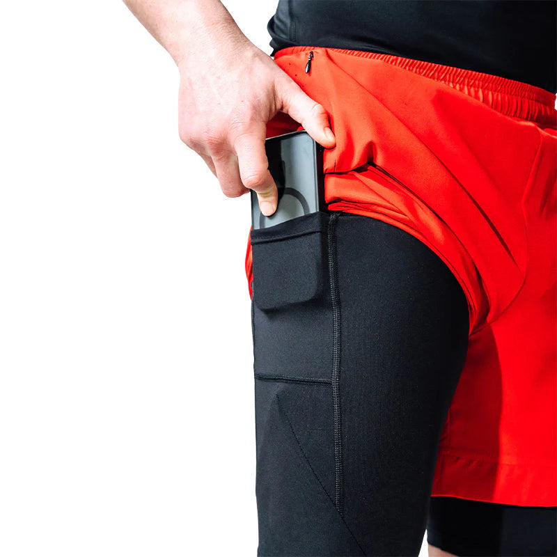 RDX T16 2-in-1-Kompressions MMA Shorts - Rot