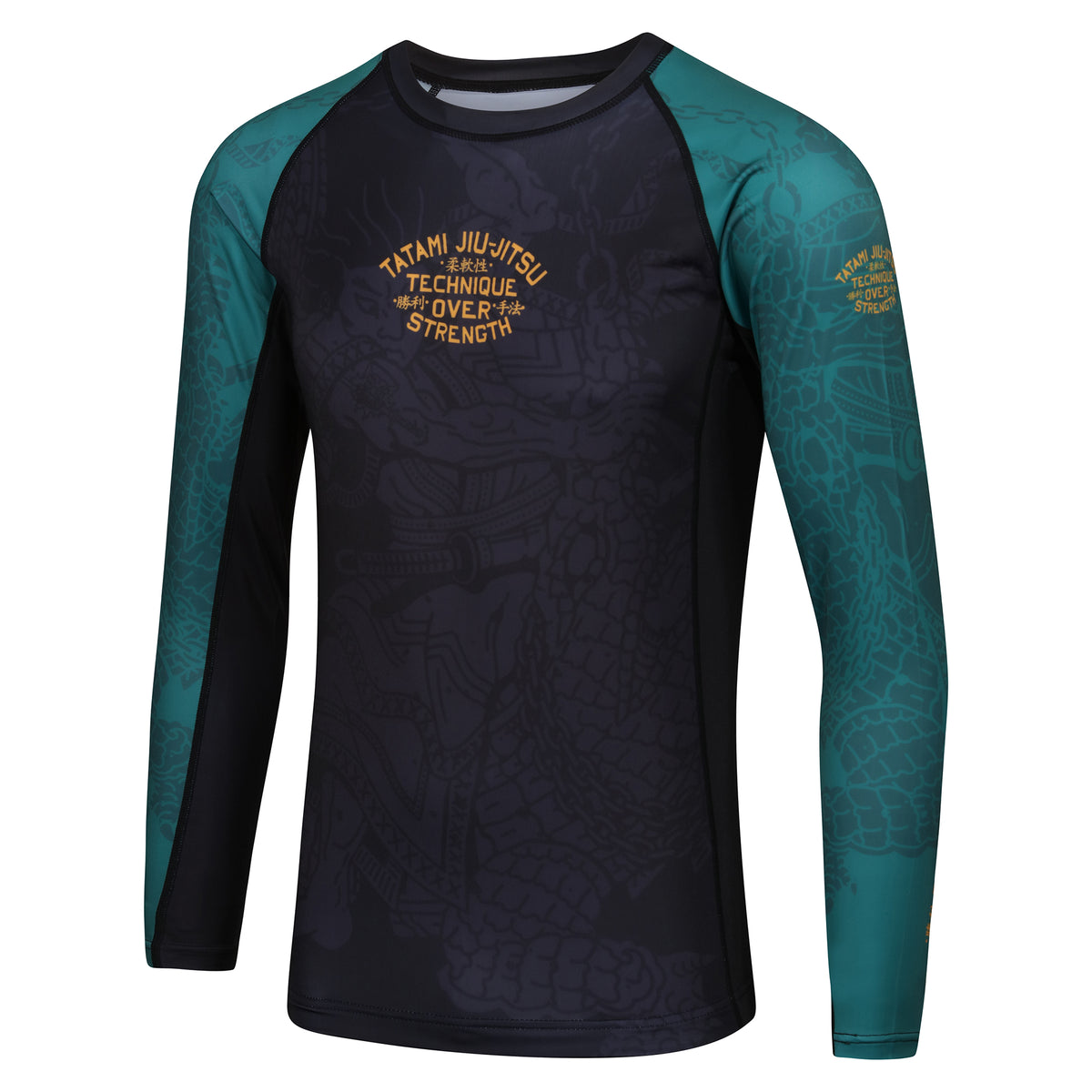 Army Green Rash Guard Technique Eco Tech Recycled Long-Sleeve Rash Guard – Green – FIGHTWEAR
