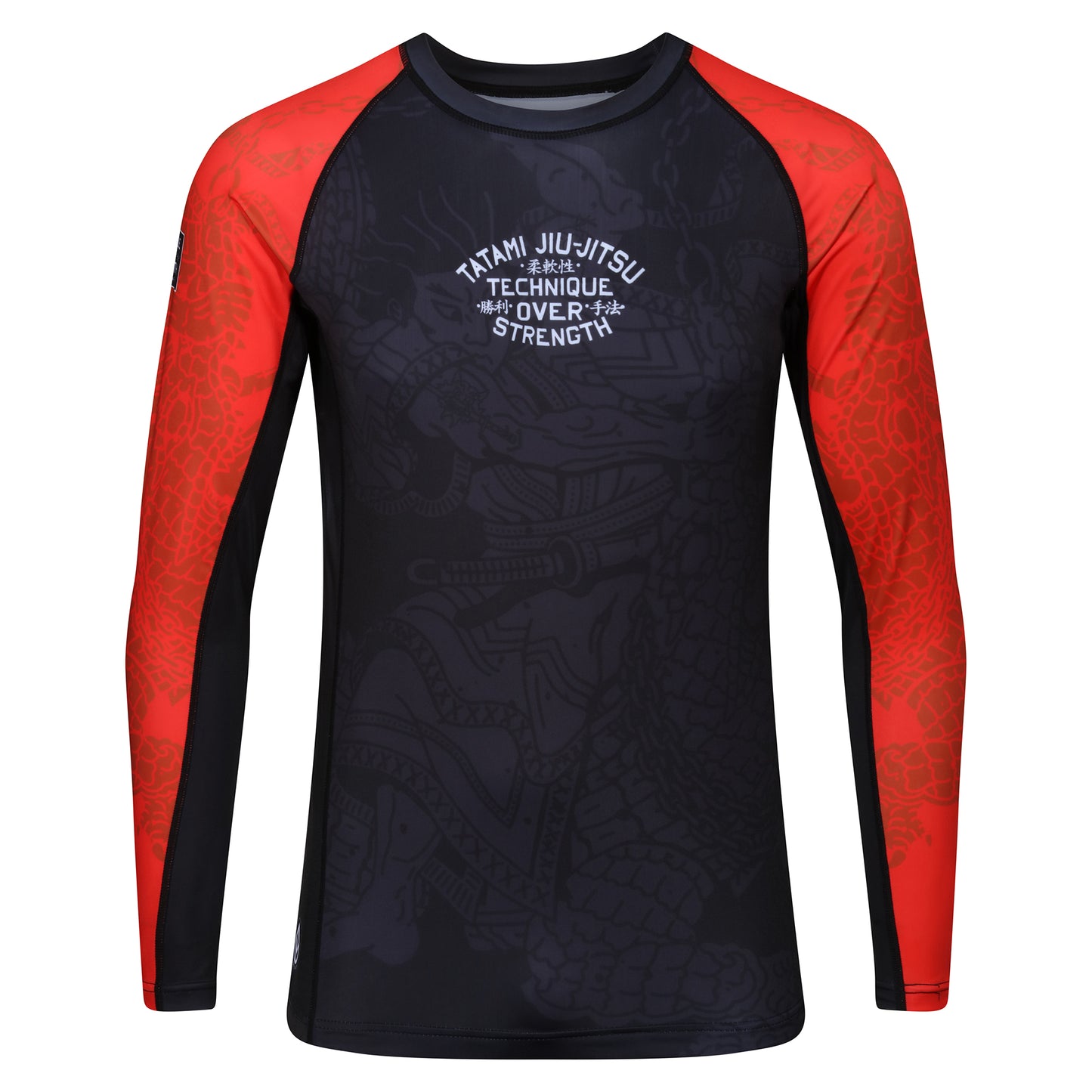 Technique Eco Tech Recycled Long Sleeve Rash Guard – Rot - FIGHTWEAR