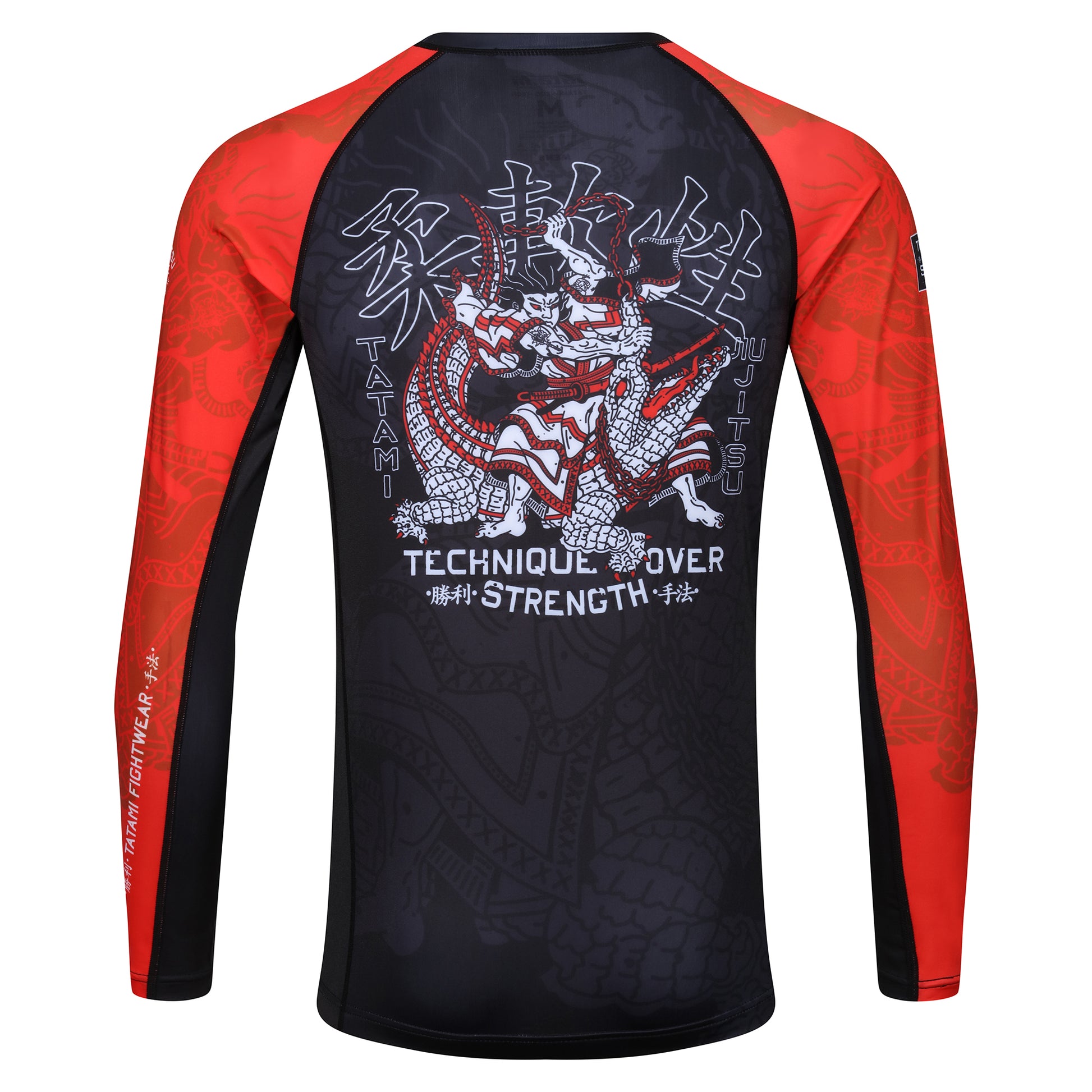 Technique Eco Tech Recycled Long Sleeve Rash Guard – Rot - FIGHTWEAR