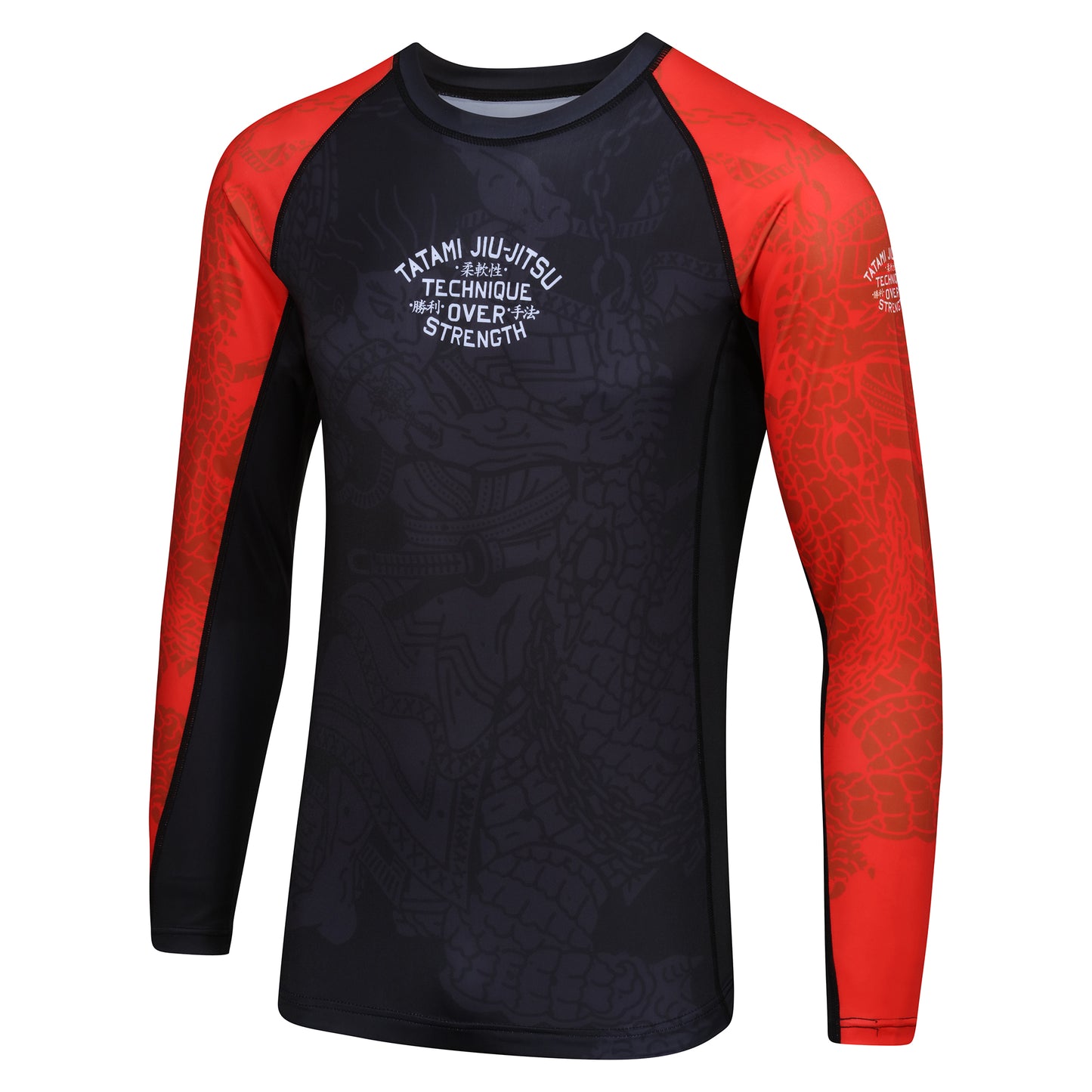 Technique Eco Tech Recycled Long Sleeve Rash Guard – Rot - FIGHTWEAR