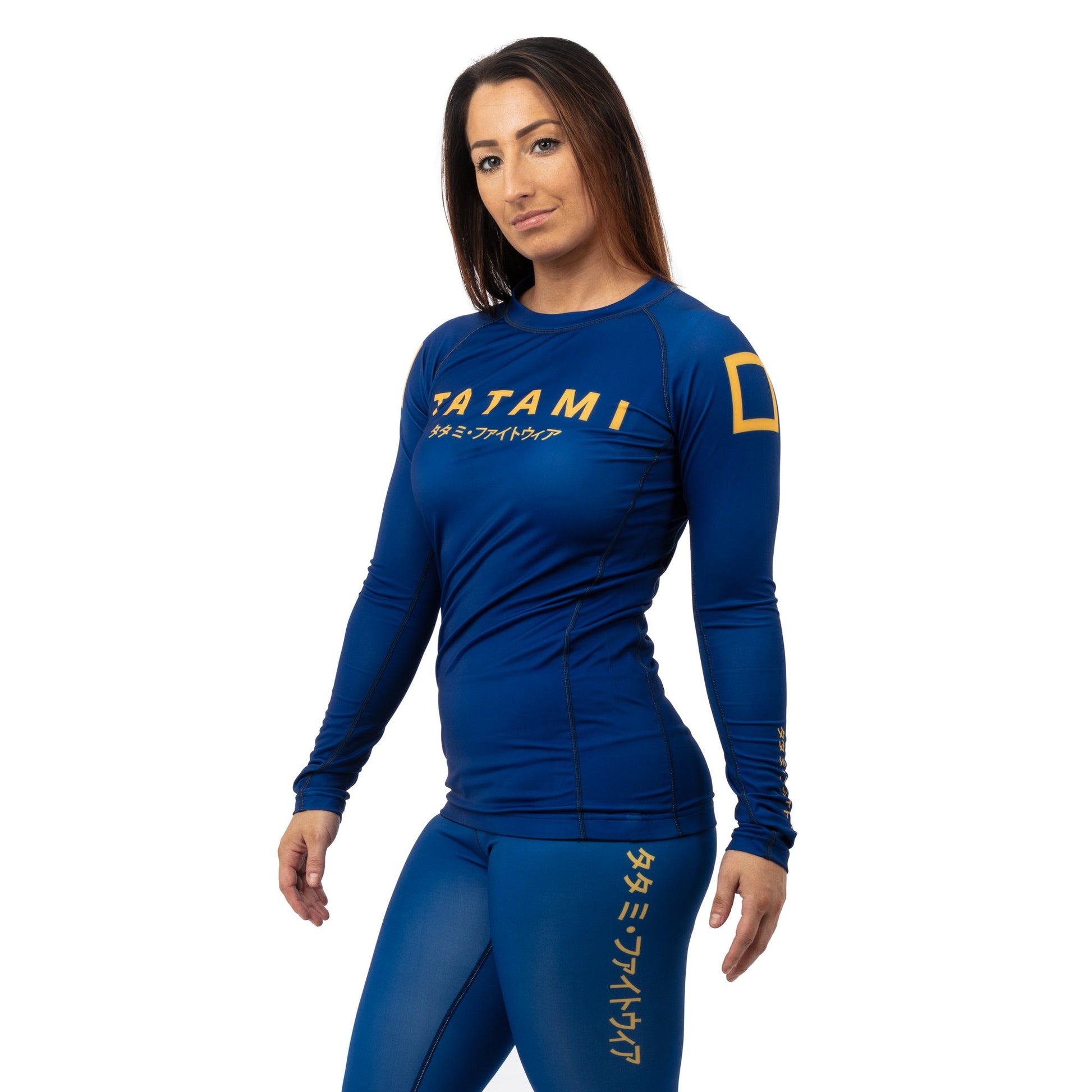 Tatami Ladies Katakana Long Sleeve Rash Guard - Navy - FIGHTWEAR