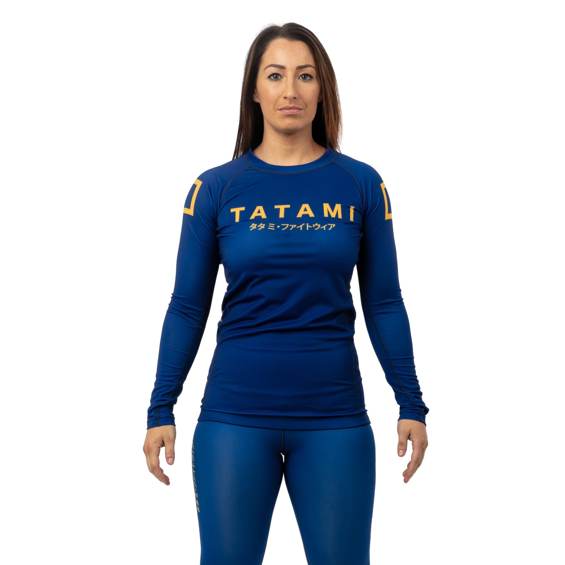 Tatami Ladies Katakana Long Sleeve Rash Guard - Navy - FIGHTWEAR