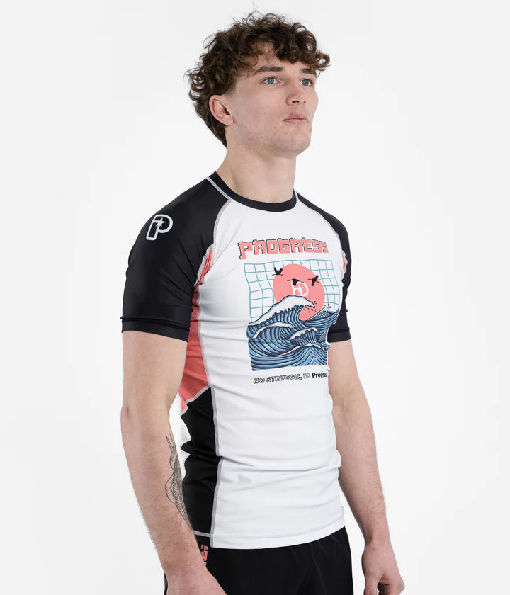 Progresso sconosciuto Rashguard della Grande Onda