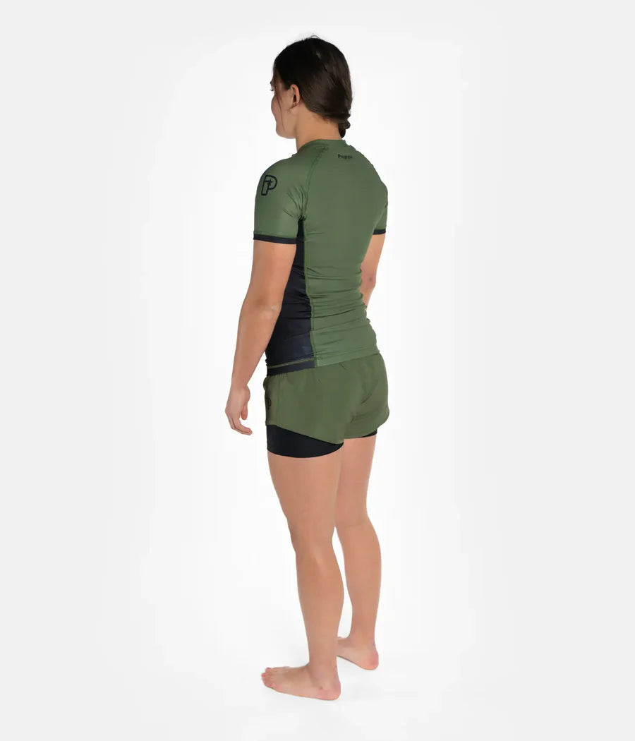 Progress Academy + Khaki Women's Rashguard