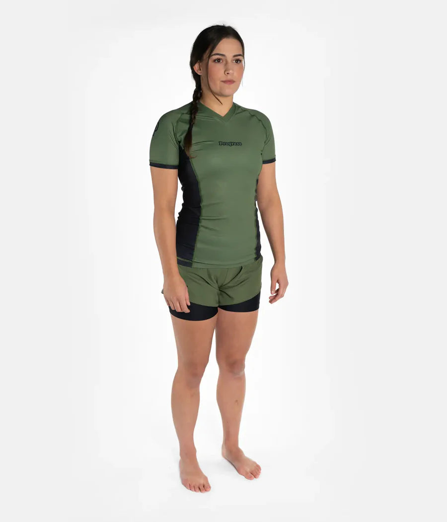 Progress Academy + Khaki Women's Rashguard