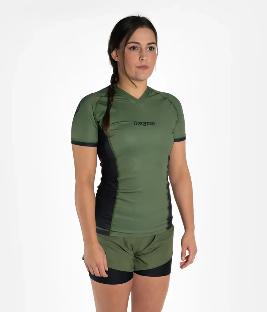 Progress Academy + Khaki Women's Rashguard
