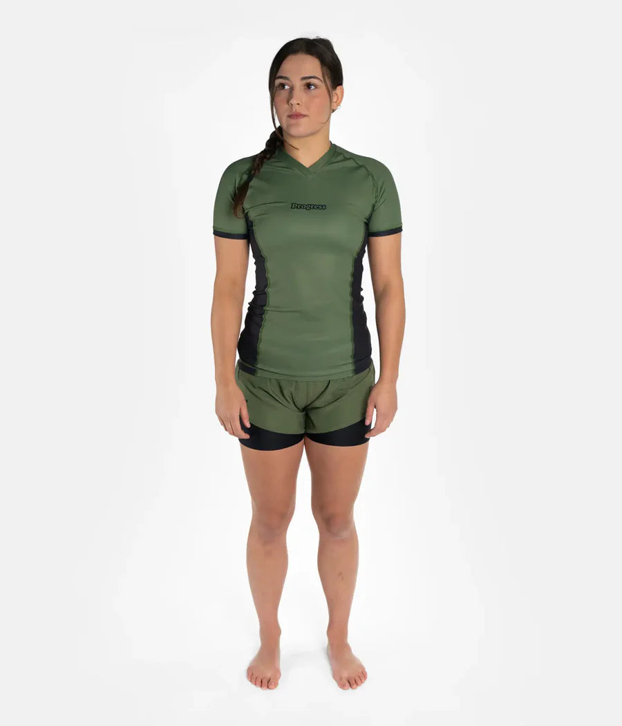 Progress Academy + Khaki Women's Rashguard