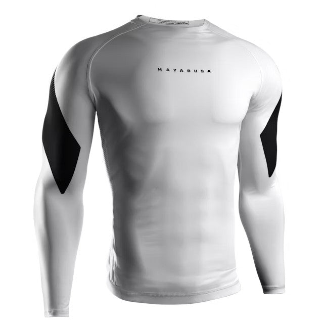 Hayabusa Men’s Pro Ranked Long Sleeve Rash Guard - Weiss