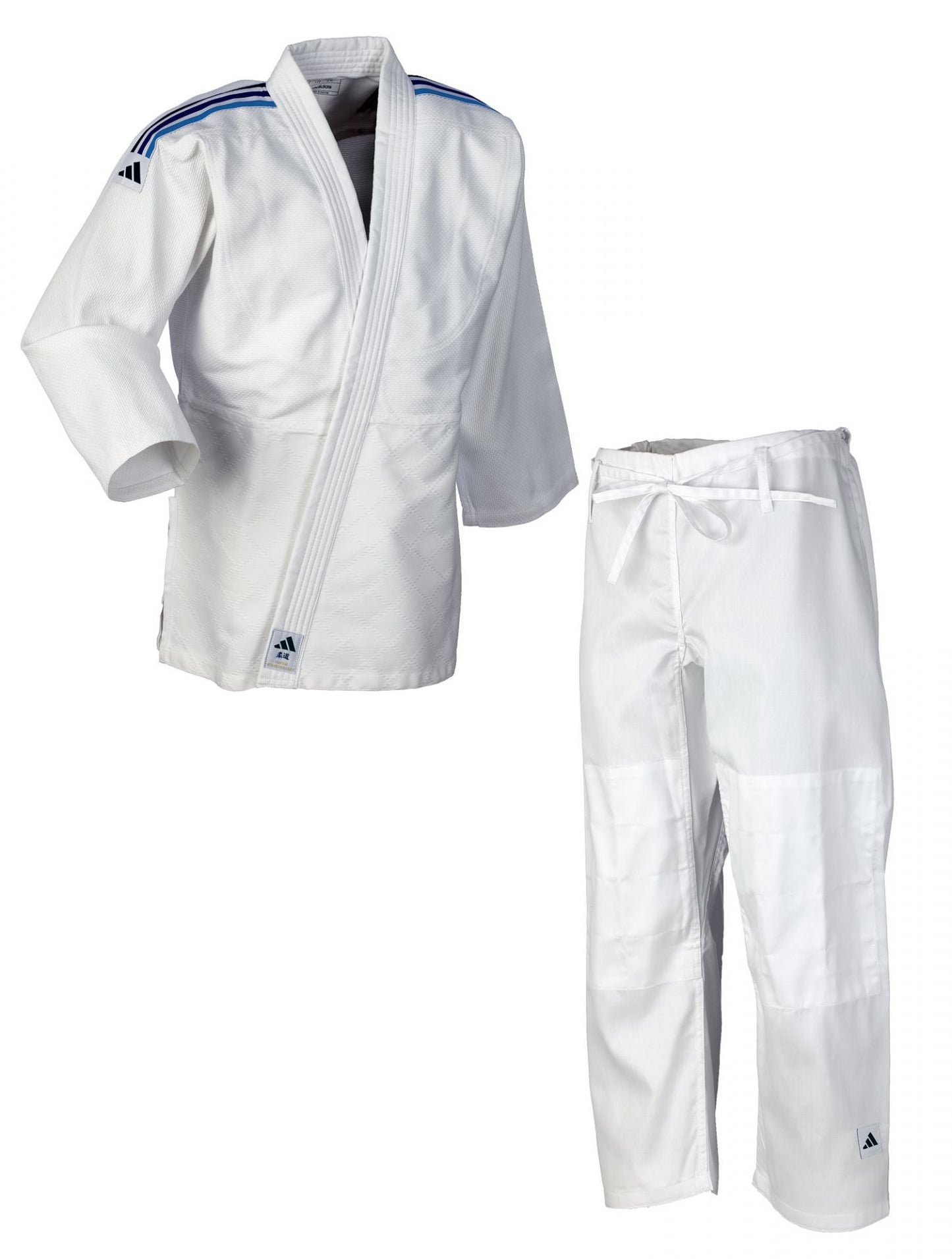 adidas Judo-Anzug Club weiss/gradient blau J350 - FIGHTWEAR