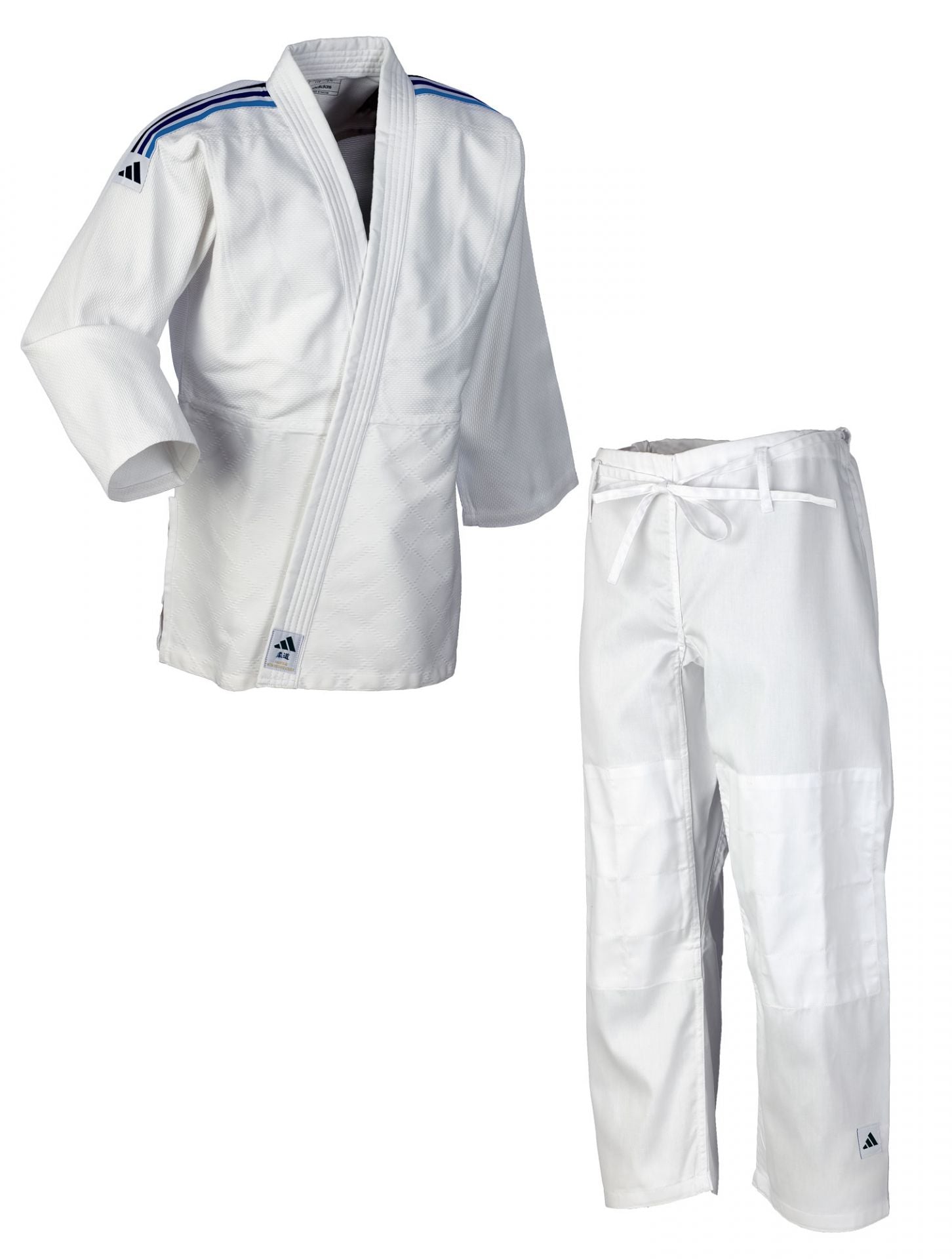 adidas Judo-Anzug Club weiss/gradient blau J350 - FIGHTWEAR