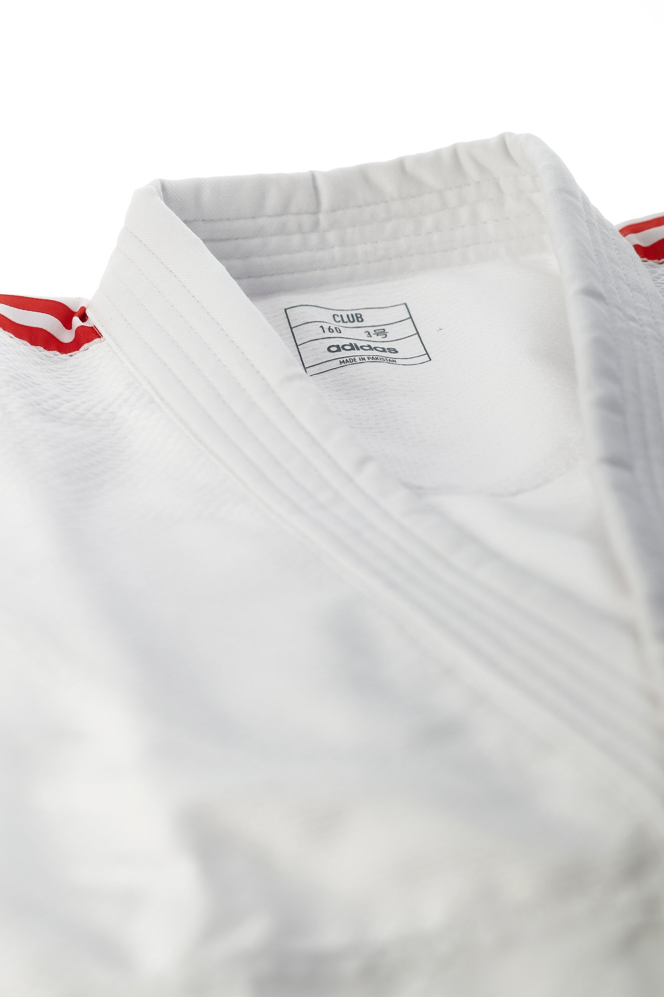 adidas Judo-Anzug Club weiss/rote Streifen, J350 - FIGHTWEAR