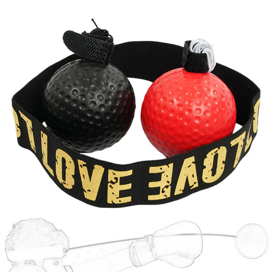 Baoblaze Box-Reflexball mit Stirnband – Punching Ball am Gummiband für Reaktions- und Schlagtraining