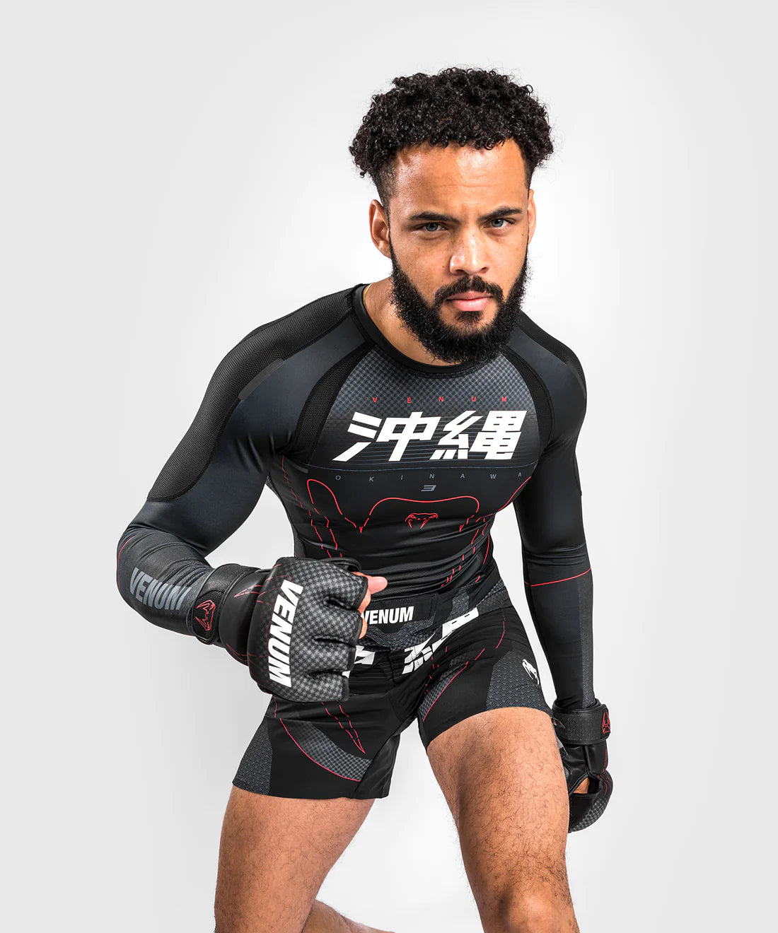 Venum Okinawa 3.0 Rashguard – Langarm – Schwarz/Rot - FIGHTWEAR