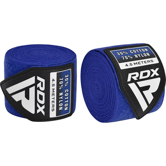 RDX WX 4.5 Bandages de boxe professionnels - Bleu