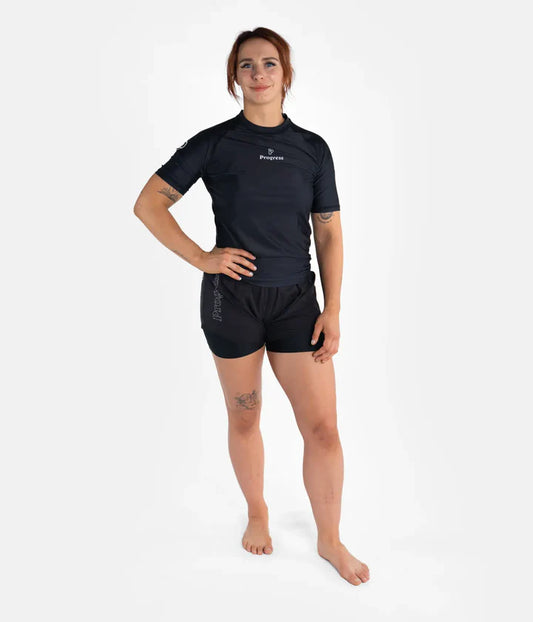 Progress Women's Flex Hybrid Shorts - Schwarz - FIGHTWEAR