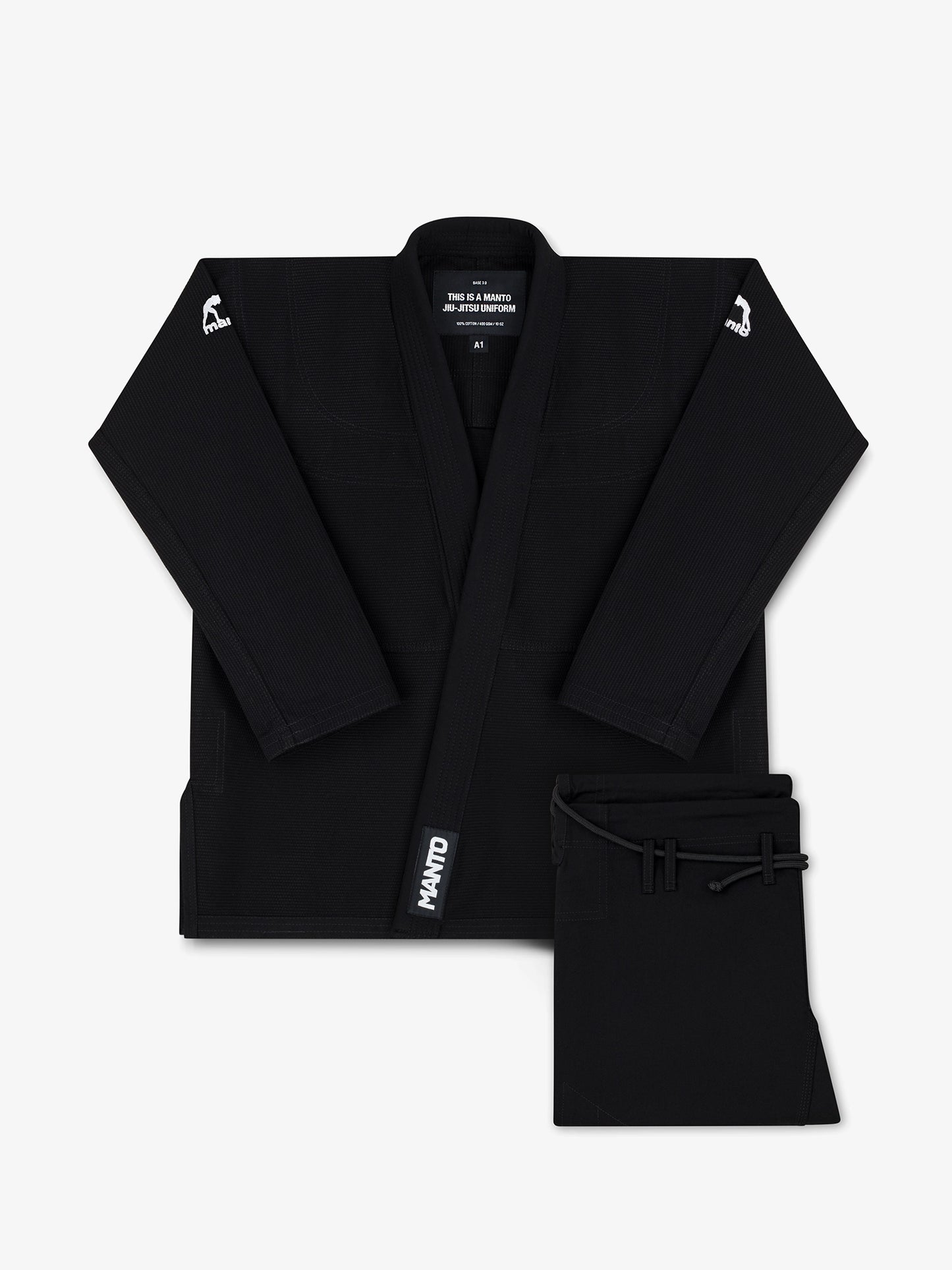 MANTO "BASE 3.0" BJJ GI - Schwarz-Weiss