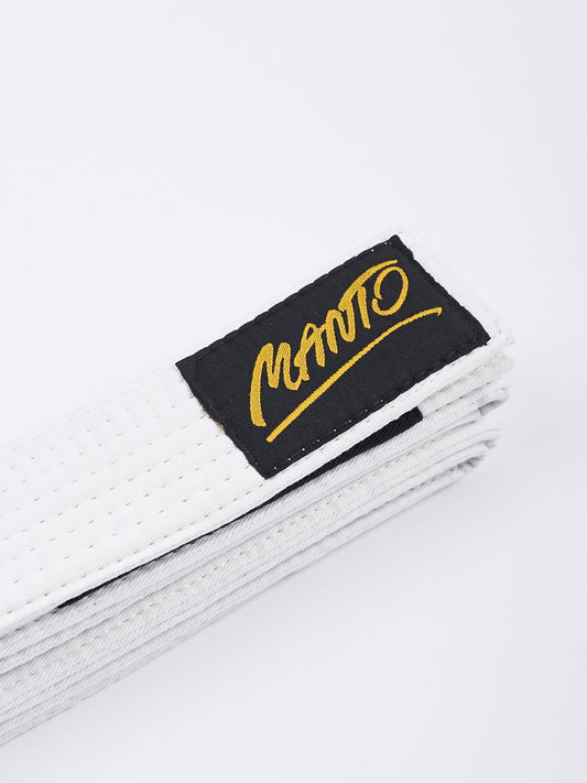 MANTO Kindergürtel BJJ TAG - Weiss