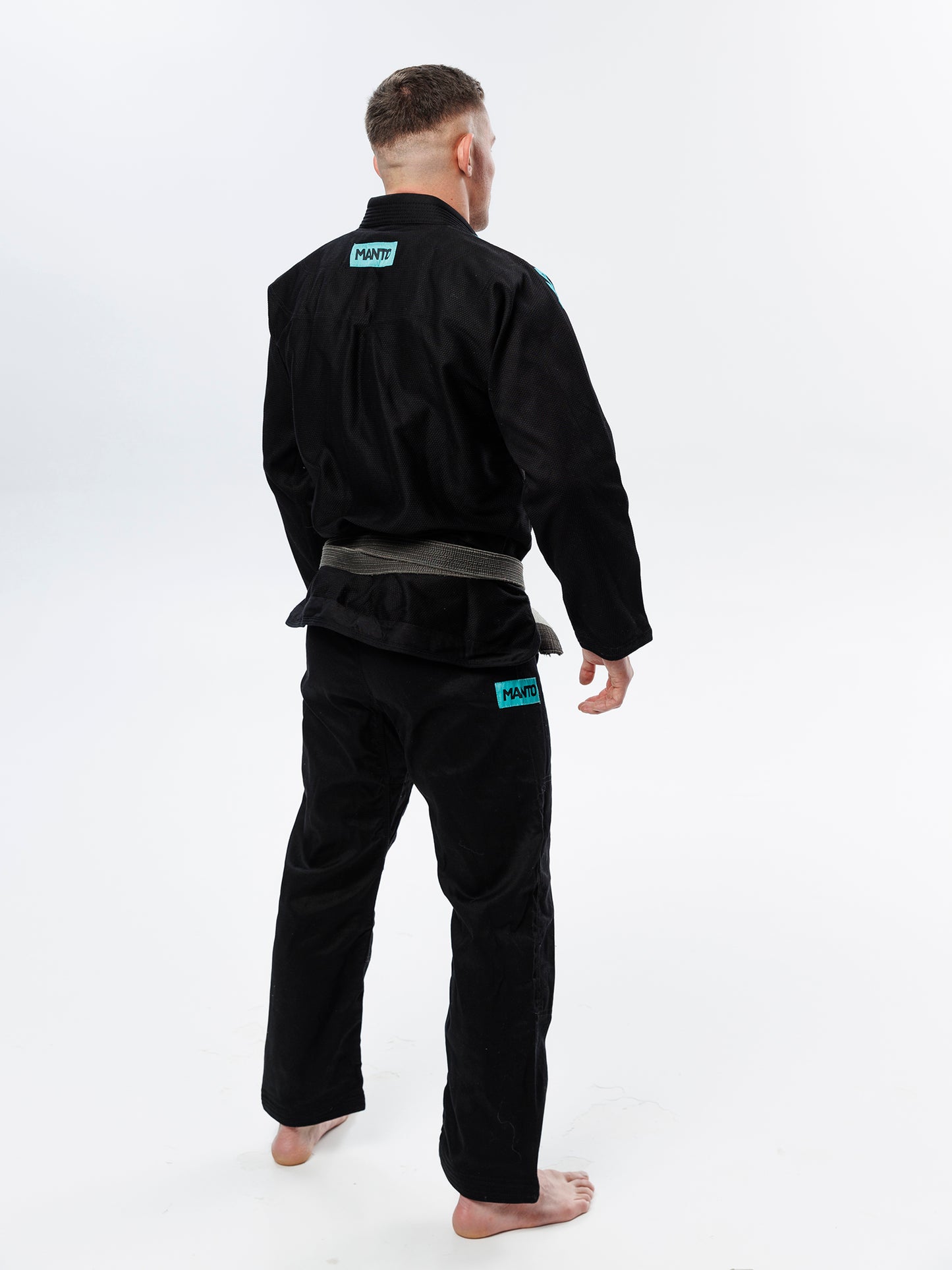 MANTO "X5" BJJ GI nero - turchese