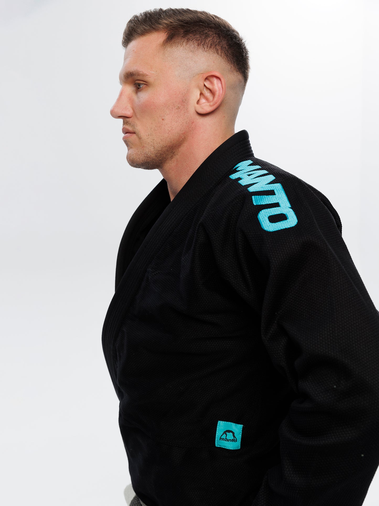 MANTO "X5" BJJ GI nero - turchese