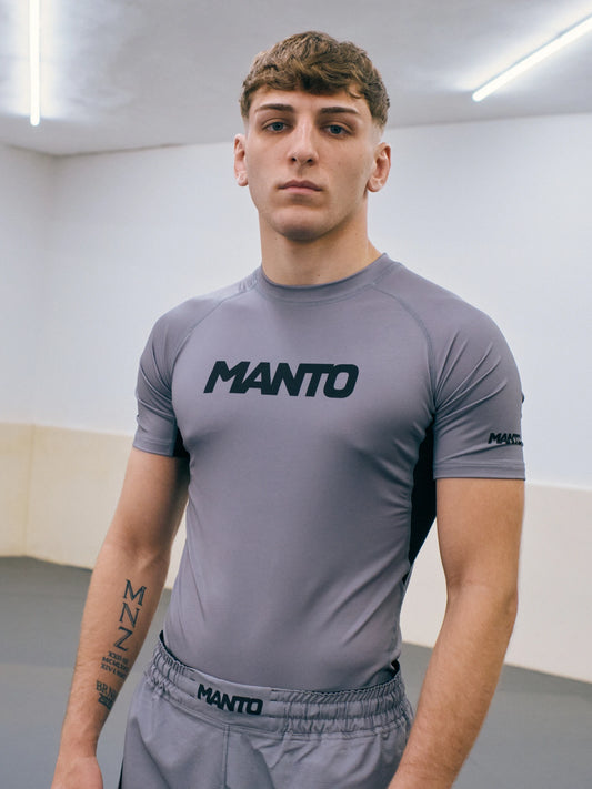 MANTO rashguard LOGO DUAL - Grau