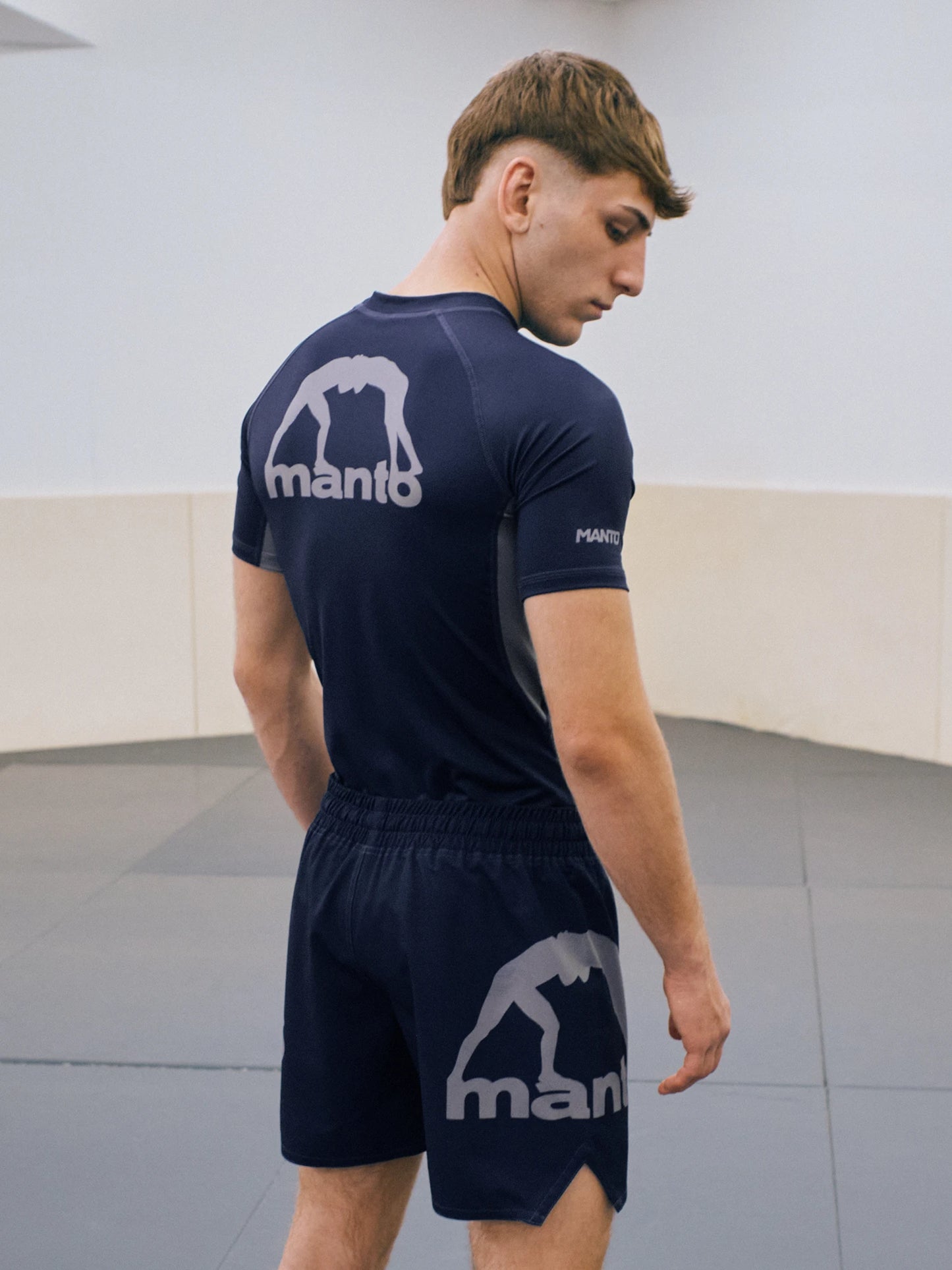 MANTO rashguard LOGO DUAL - Marineblau