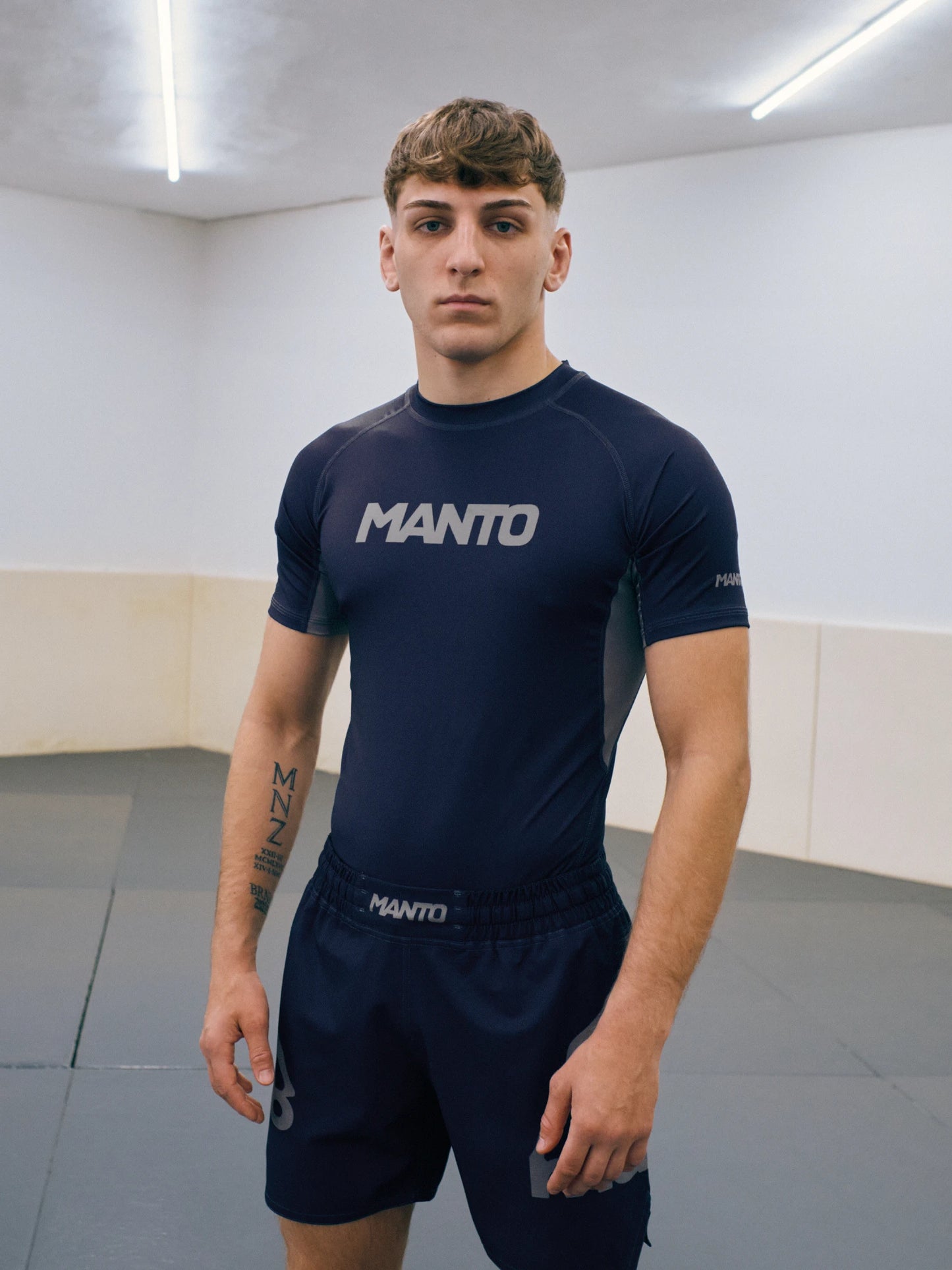 MANTO rashguard LOGO DUAL - Marineblau