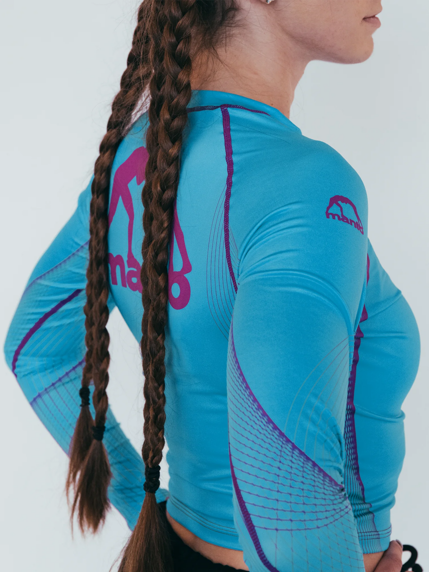 MANTO rashguard PEACEFUL VIOLENCE - Blau