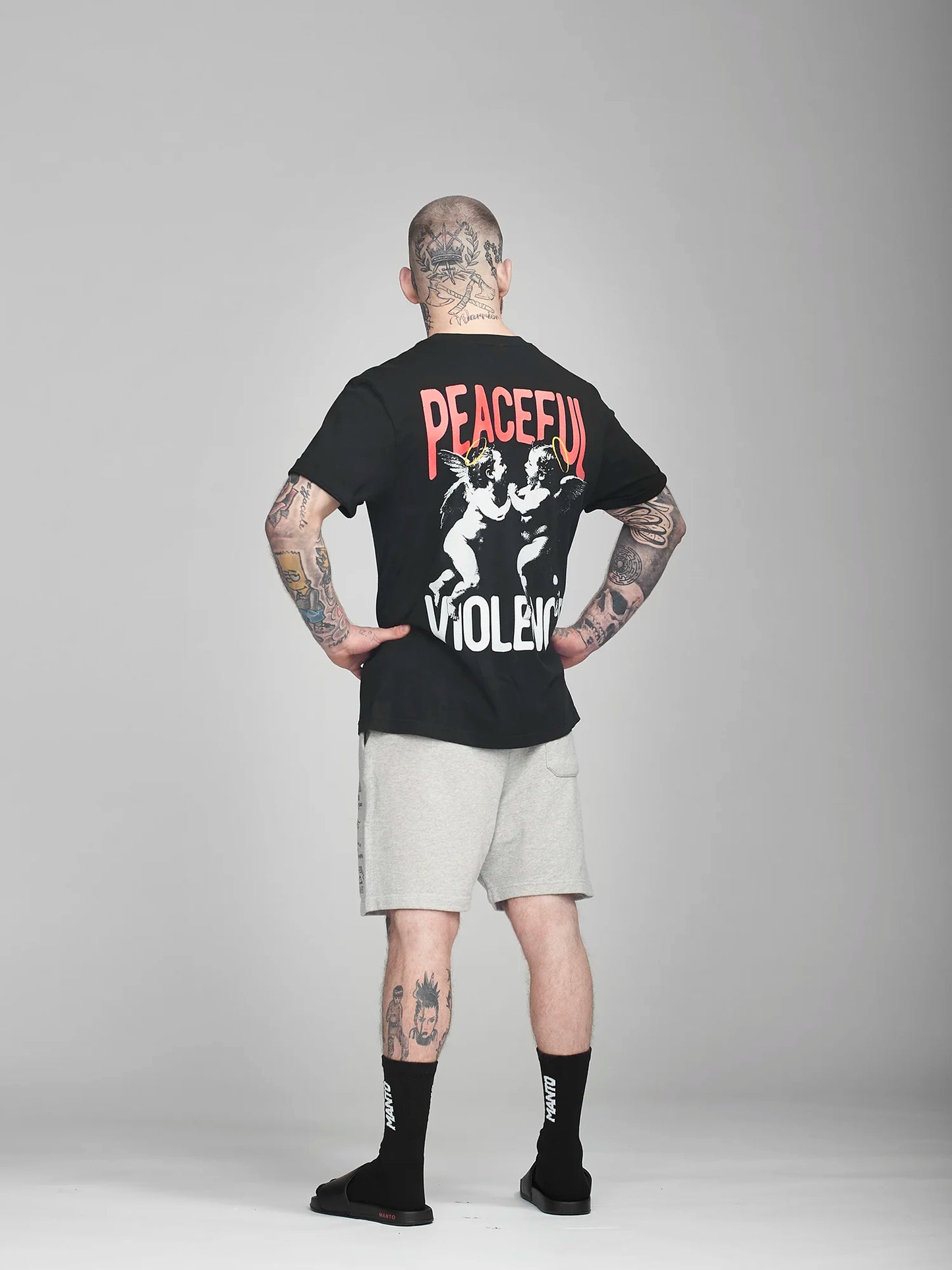MANTO t-shirt ANGELS - Schwarz - FIGHTWEAR