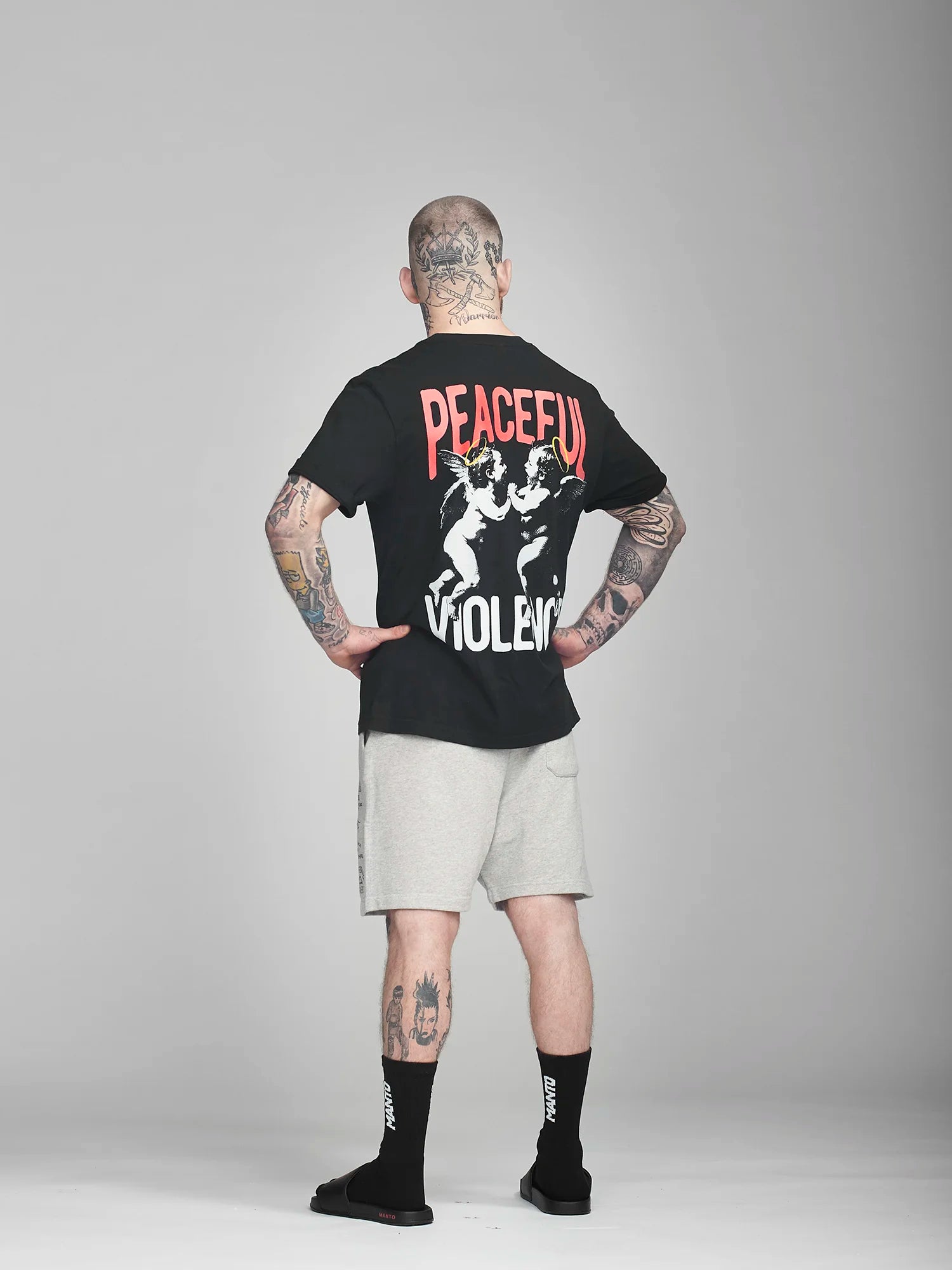 MANTO t-shirt ANGELS - Schwarz - FIGHTWEAR