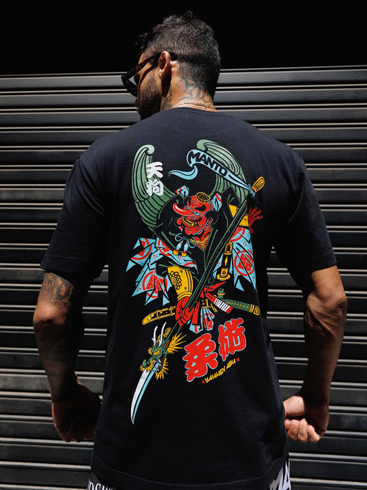 MANTO t-shirt TENGU - Schwarz