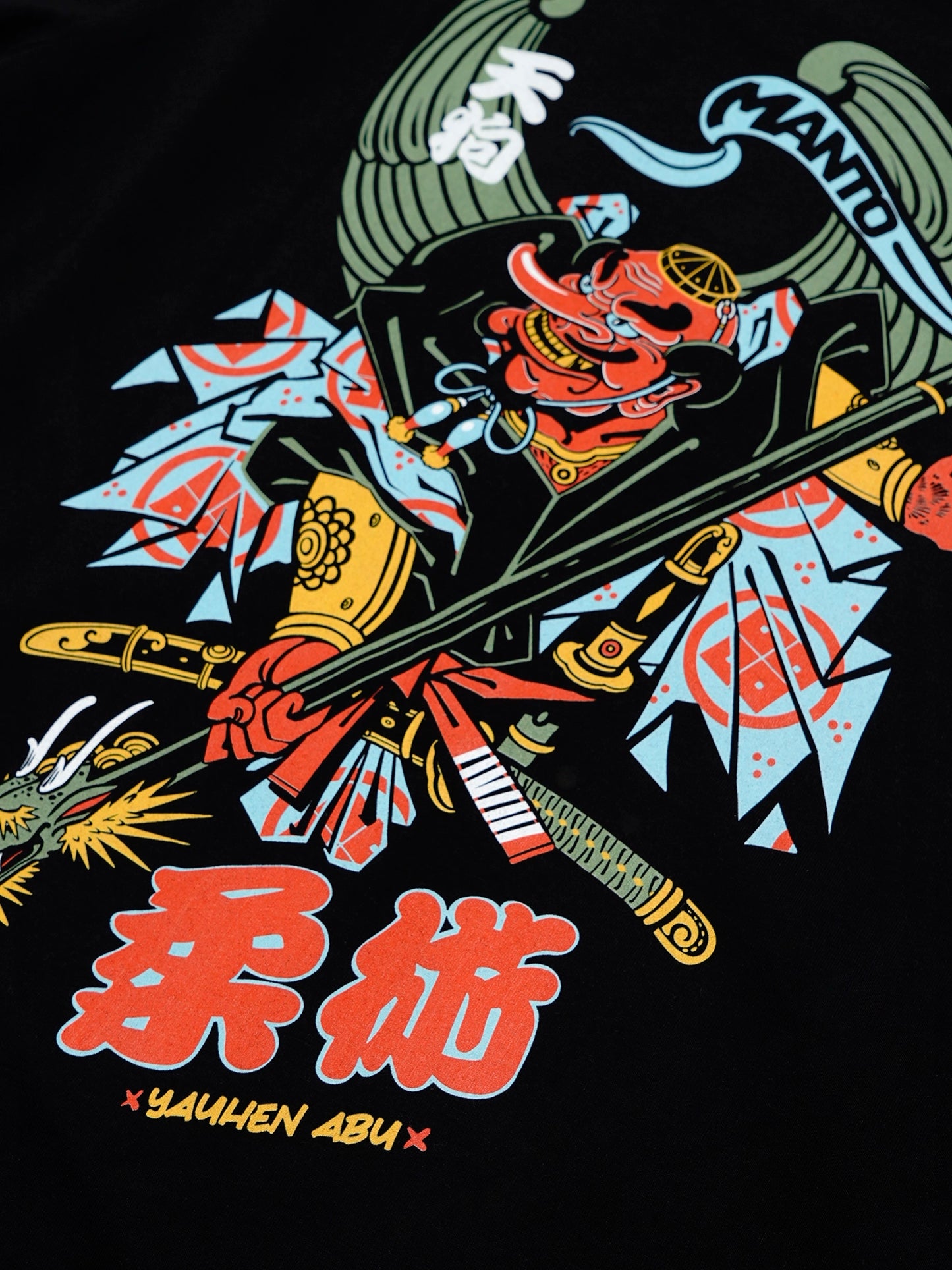 MANTO t-shirt TENGU - Schwarz