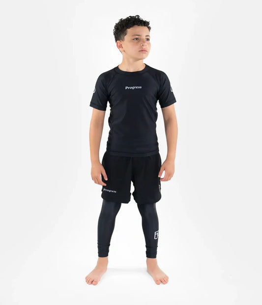 Progress Kids Academy Rashguard - Schwarz