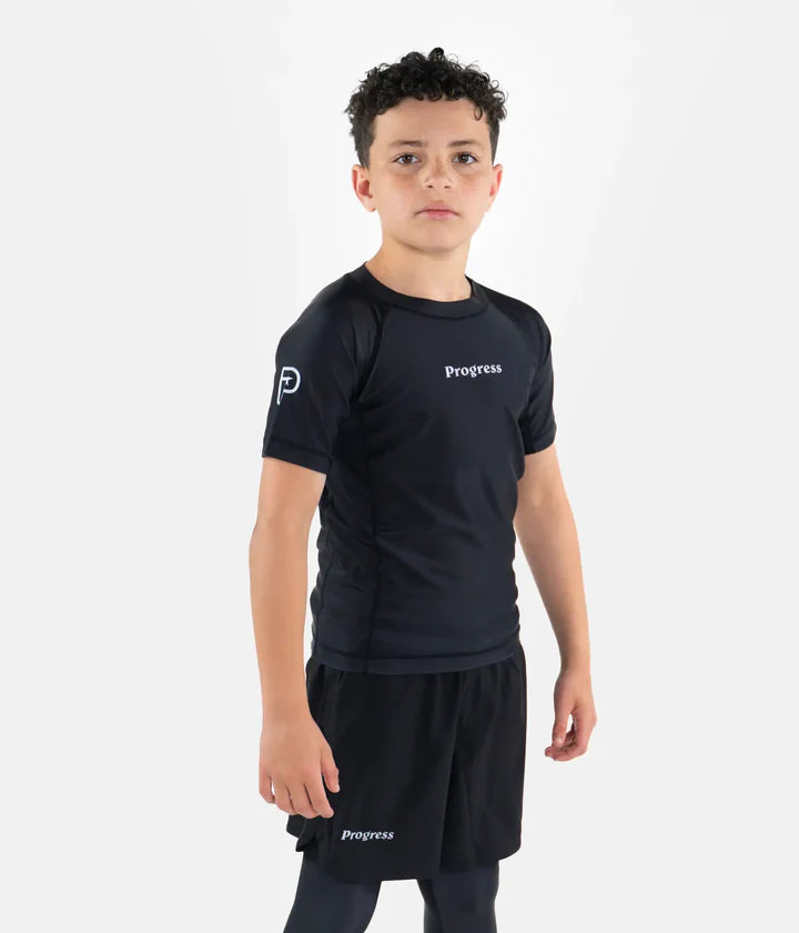 Progress Kids Academy Rashguard - Schwarz