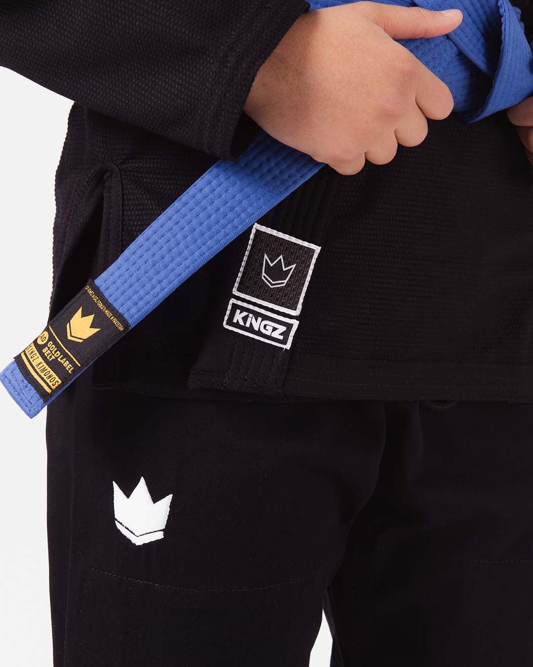 Kingz The ONE Kids BJJ Gi - Schwarz - FIGHTWEAR